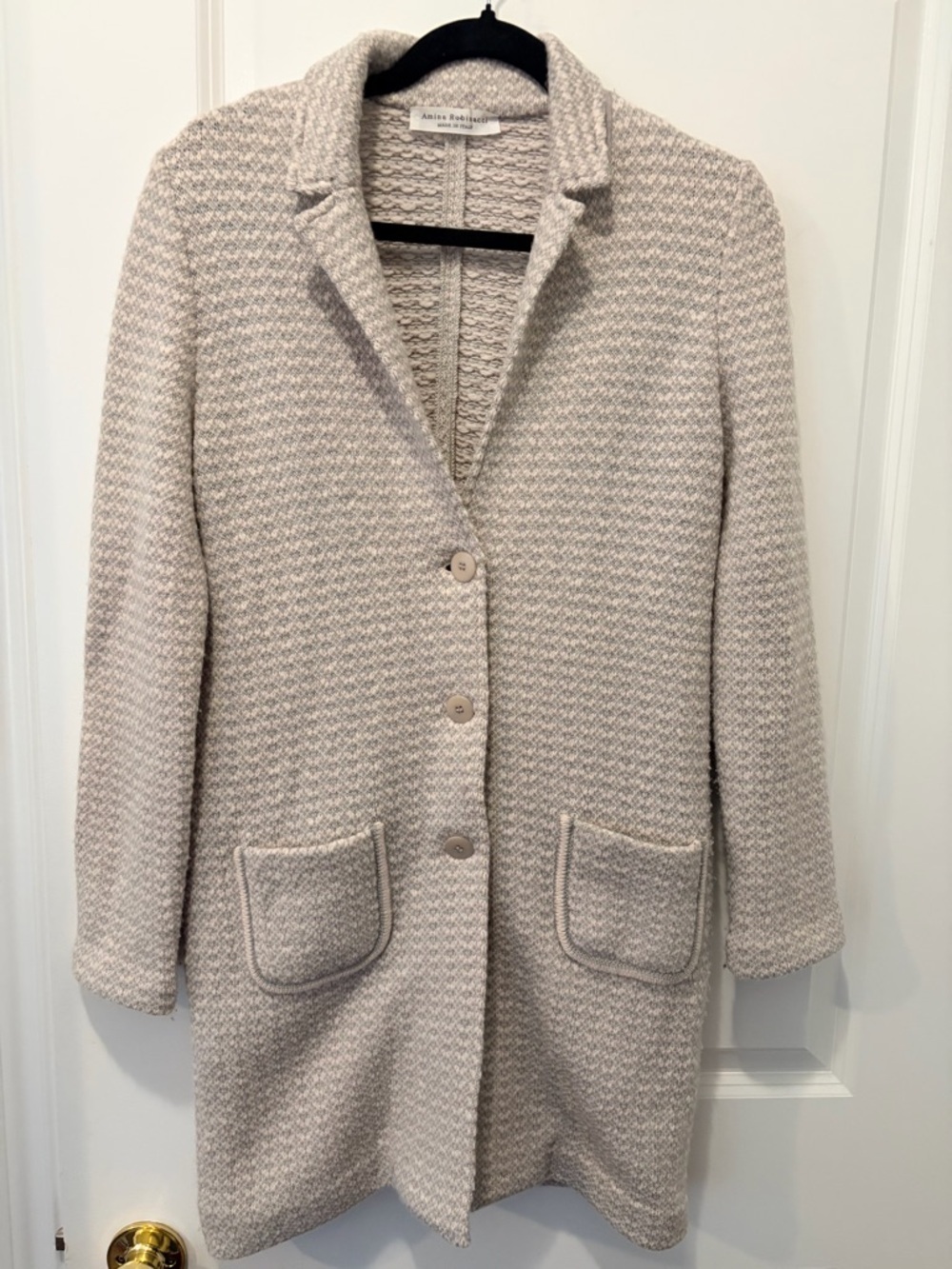 Amina Rubinacci Wool-Cashmere Knit Jacket - Size 42 S/M